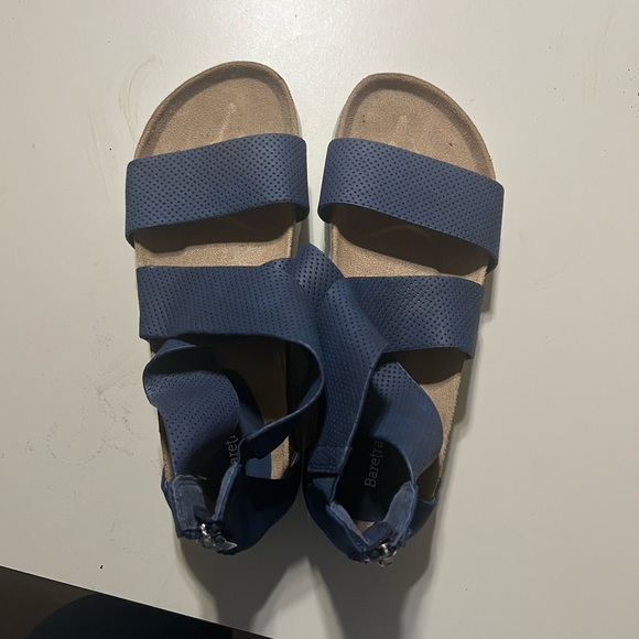 BARETRAPS Comfy Blue Back Strap Sandals Sz 8 barely warn - Picture 3 of 5